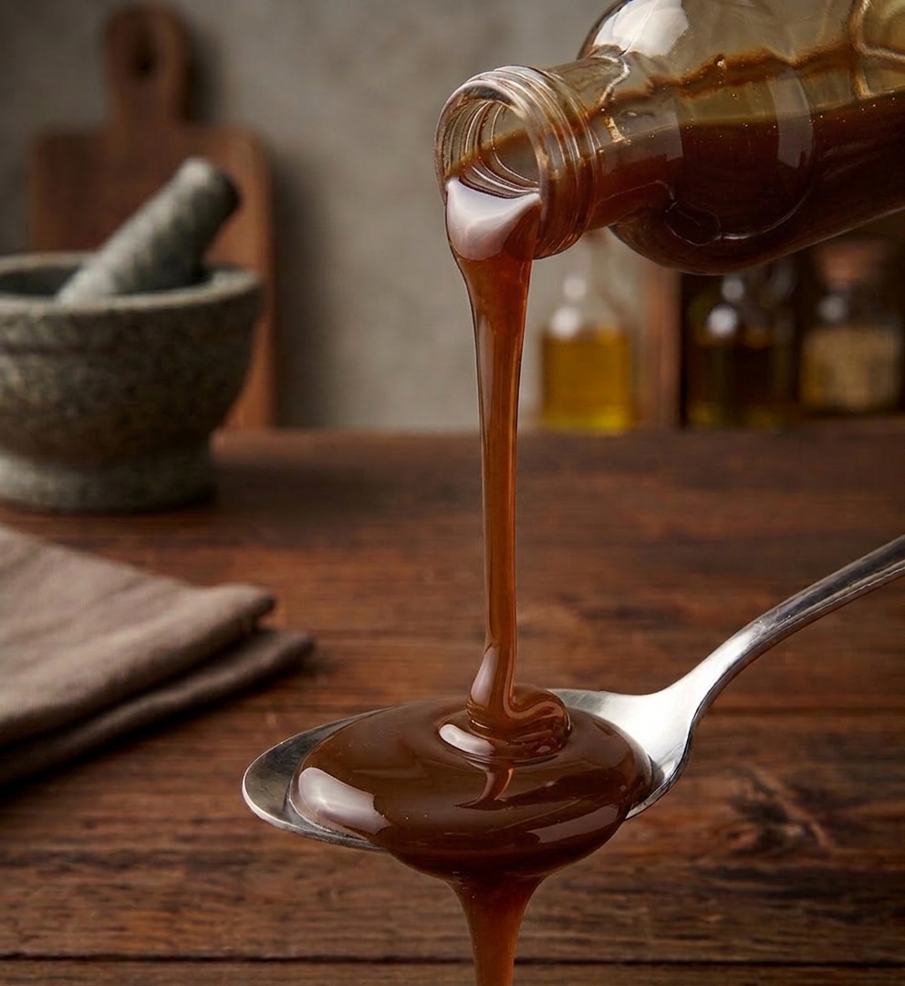 Esencia de marisco en textura líquida, pasta untable y polvo o granulado crujiente